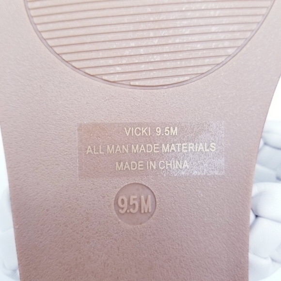 Sincerely Jules Ivory Vicki Double Braided Criss Cross Croco Band Sandals 9.5 - Picture 2 of 9